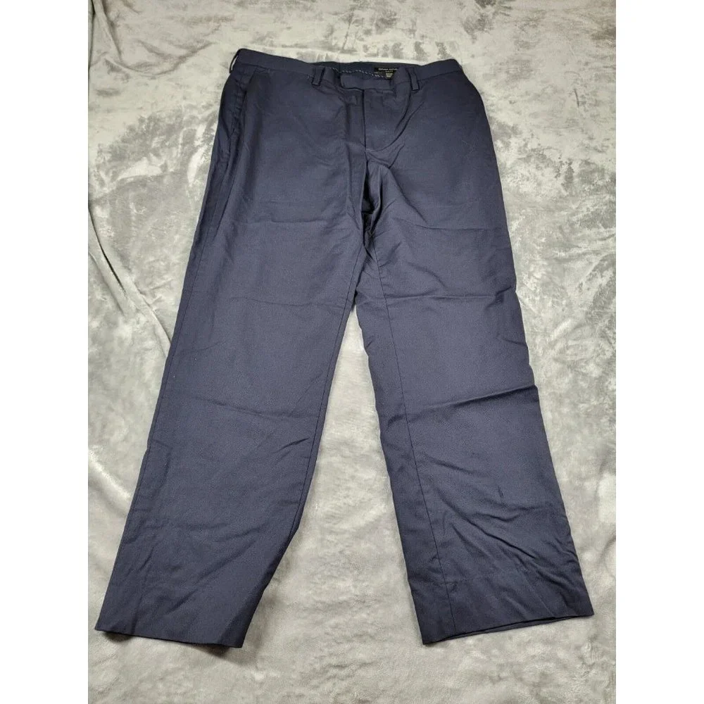 Banana Republic wool‎ blend Men's Dress Pants Size 36x26 Marzotto Slim Fit Blue